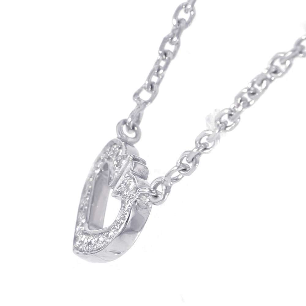 Cartier Necklace C Heart Diamond K18wg White Cartier Necklace C Heart Diamond K18wg White